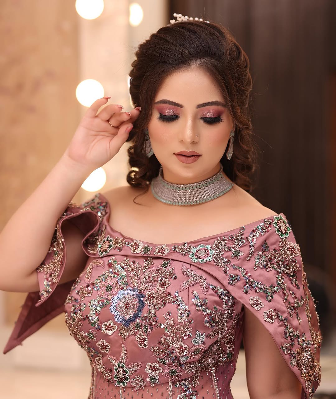 Engagement makeup transformation by professional artists in Shamli