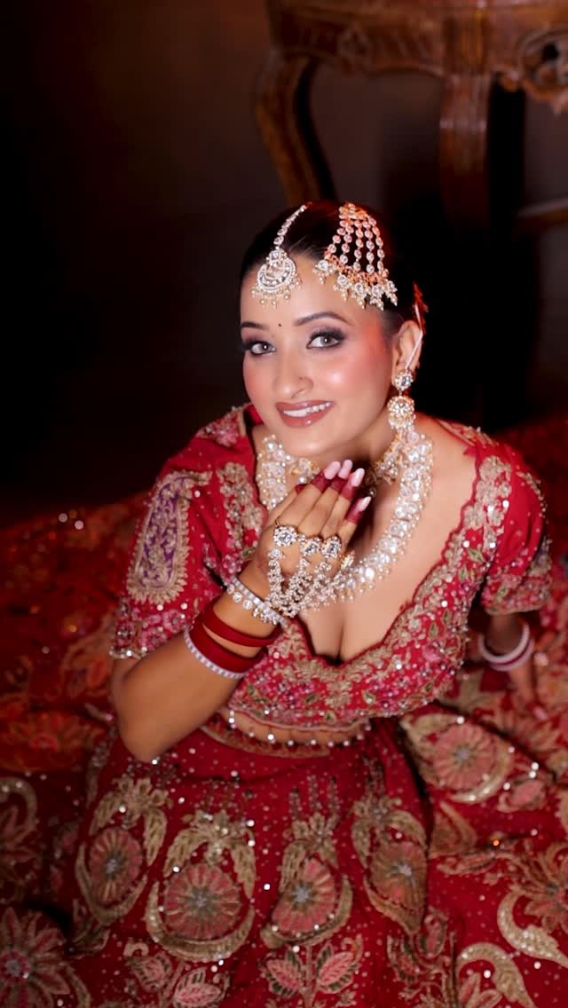 Beautiful bride wearing professional makeup by Shamli studio artists